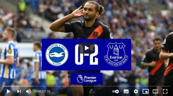 ไฮไลท์ฟุตบอลพรีเมียร์ลีก อังกฤษ ไบรท์ตัน โฮฟ อัลเบี้ยน 0 - 2 เอฟเวอร์ตัน