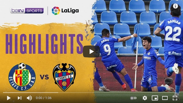 ไฮไลท์ฟุตบอลลาลีกา สเปน เกตาเฟ่ 2 - 1 เลบานเต้