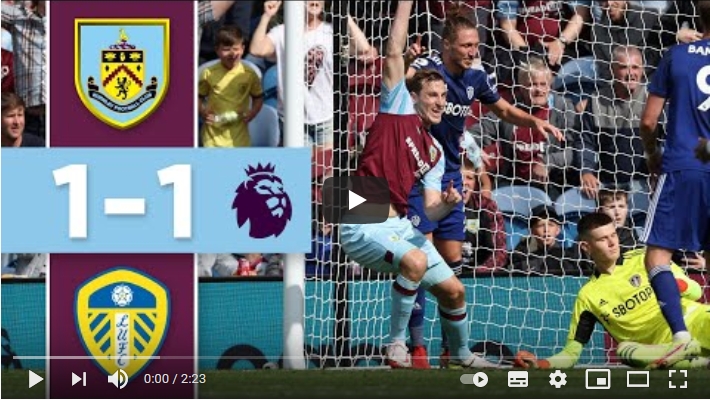 ไฮไลท์ฟุตบอลพรีเมียร์ลีก อังกฤษ เบิร์นลี่ย์ 1 - 1 ลีดส์ ยูไนเต็ด