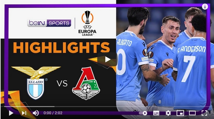 ไฮไลท์ฟุตบอลยูฟ่า ยูโรปาลีก ลาซิโอ 2 - 0 โลโคโมทีฟ มอสโก