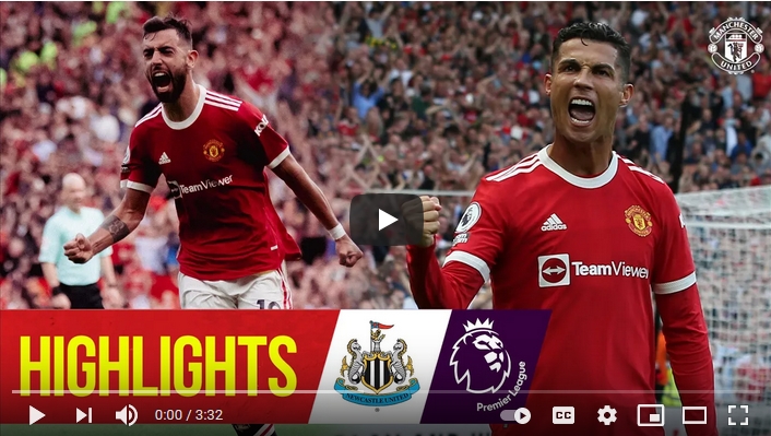 ไฮไลท์ฟุตบอลพรีเมียร์ลีก อังกฤษ แมนเชสเตอร์ ยูไนเต็ด 4 - 1 นิวคาสเซิ่ล ยูไนเต็ด